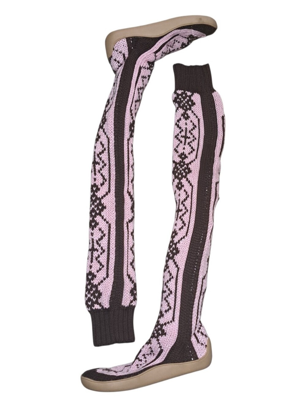 Gypsyz Over The Knee Knit Socks Boho Gothic Winter Boots Sz 7.5 Multi-color